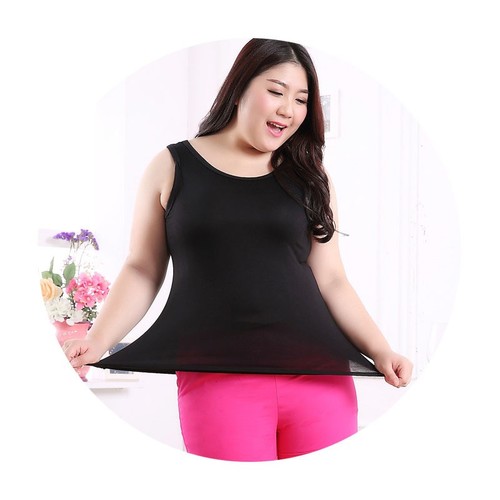 LARGE SIZE SLEEVELESS SHIRT / WD-0470 - COLOR BLACK
