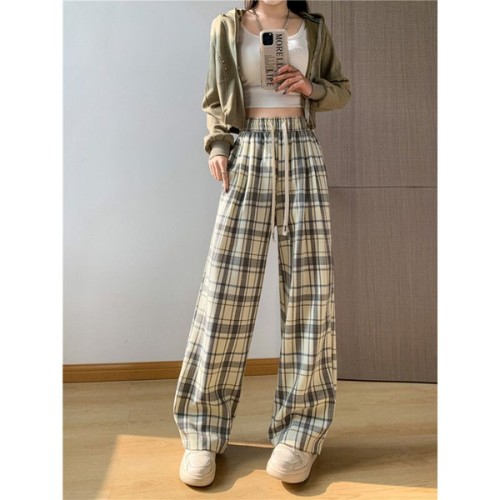HIGH WAIST WIDE LEG STRAIGHT PANTS / WD-0501 - COLOR WHITE