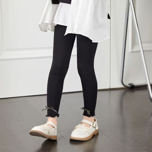 GIRL'S LEGGINGS / GL-0167 - COLOR: BLACK SIZE: 100cm, 110cm, 120cm, 130cm, 140cm