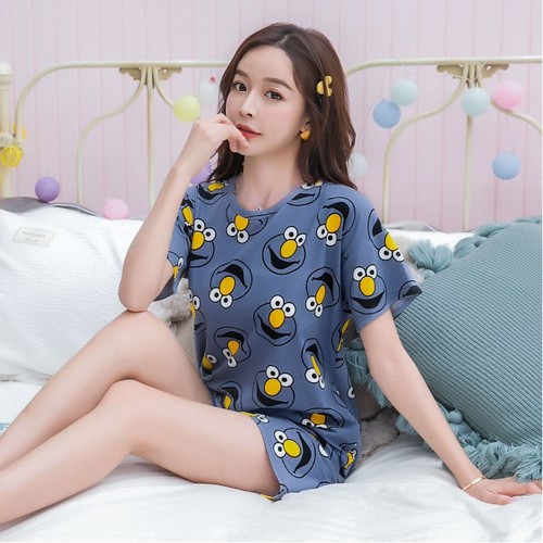 TWO PIECE SET LOOSE SHIRT AND SHORT / WD-0516 - COLOR BLUE