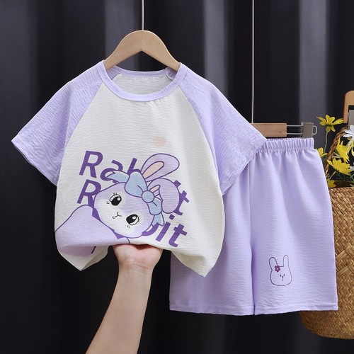 TWO PIECE SET TSHIRT AND SHORT / GL-0171 - COLOR: PURPLE