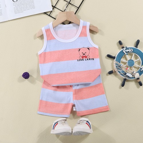TWO PIECE SET SLEEVELESS SHIRT AND SHORT / BB-0052 - COLOR PINK