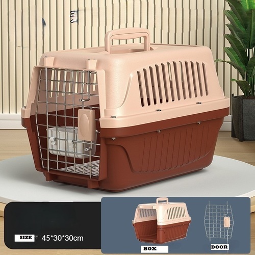 TRAVEL BOX FOR DOGS AND CATS / PS-0066 - COLOR: MAROON SIZE: 45*30*30cm ANTI-FALL AND ANTI-PRESSURE
