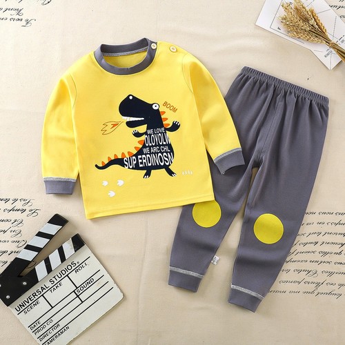 TWO PIECE SET PAJAMA AND SWEATSHIRT / BY-0068 - COLOR YELLOW AND GRAY