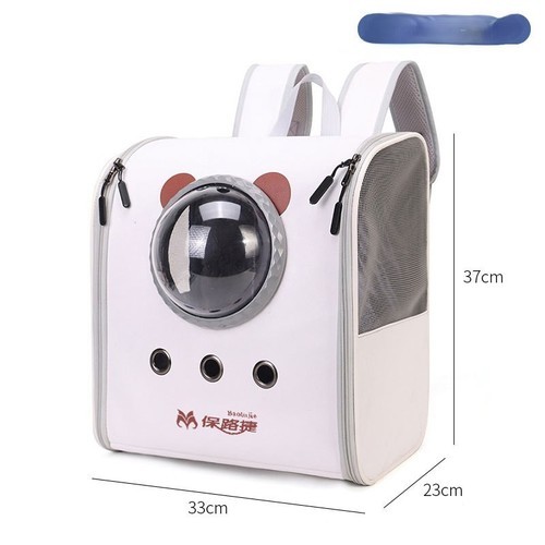PET BACKPACK / PS-0071 - COLOR: WHITE CARRYING BAG FOR DOGS AND CATS