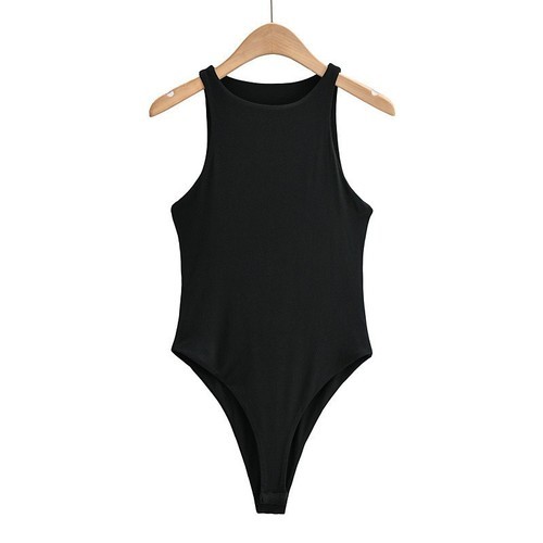 SLEEVELESS SUSPENDER FOR WOMEN / WD-0520 - COLOR BLACK ROUND NECK SLEEVELESS