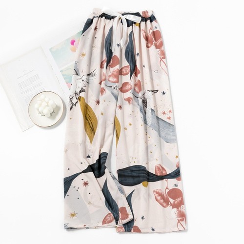 WOMEN'S LOOSE WIDE-LEG PANTS / WD-0536 - COLOR MIX ONE SIZE