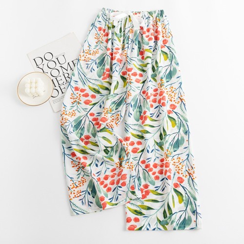 WOMEN'S LOOSE WIDE-LEG PANTS / WD-0543 - COLOR MIX ONE SIZE