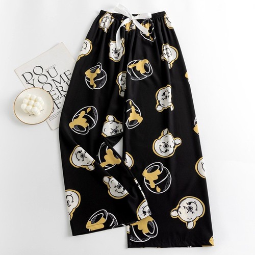 WOMEN'S LOOSE WIDE-LEG PANTS / WD-0545 - COLOR BLACK ONE SIZE