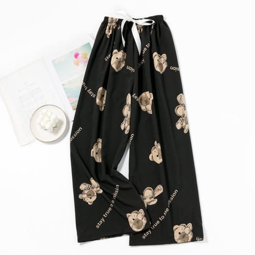 WOMEN'S LOOSE WIDE-LEG PANTS / WD-0546 - COLOR BLACK ONE SIZE
