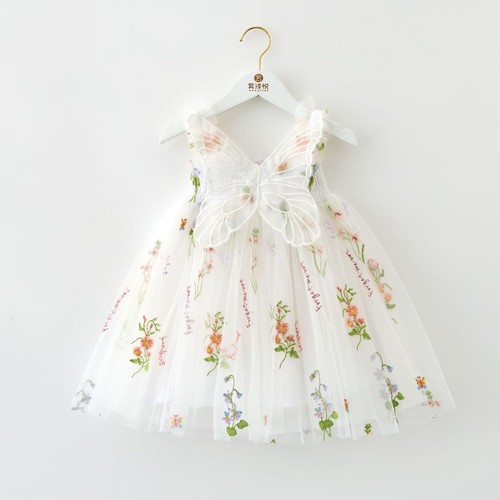 GIRL'S PRINCESS DRESS / GL-0183 - COLOR WHITE