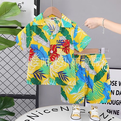 TWO PIECE SET SUMMER POLO SHIRT AND SHORT / BY-0078 - COLOR MIX SIZE FIT TO 120-140CM