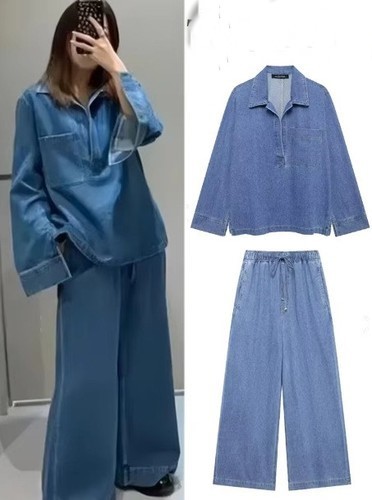 TROUSERS SET STRAIGHT CUT / WD-0019 - SIZE: LARGE
