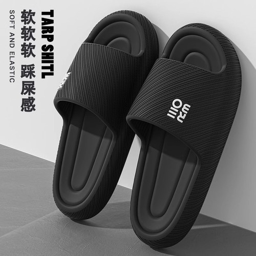 WOMEN'S SLIPPERS / WS-0175 - COLOR BLACK SOFT BOTTOM