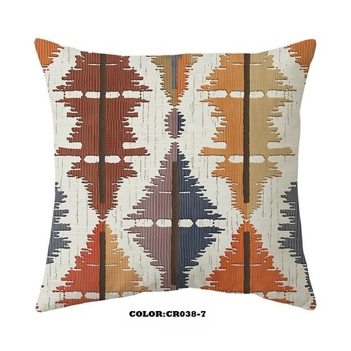 PILLOW COVER / HM-0207 - STYLE: 038-7 SIZE: 45x45CM SOFT PILLOW COVER PILLOW NOT INLUDED