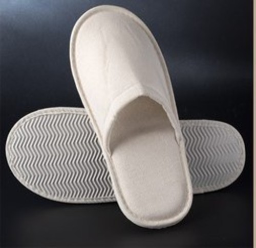 BURLAP DISPOSABLE SLIPPERS / WS-0185 - COLOR BEIGE