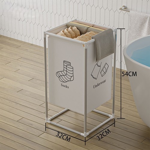 LAUNDRY BASKET / HM-0326 - COLOR: WHITE SIZE 32x32x54CM LAUNDRY BASKET RACK WITH STAND