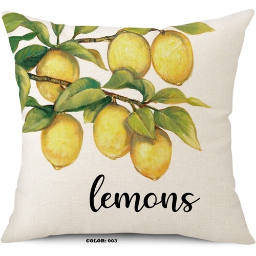 LEMON DESIGN PILLOW CASE/ HM-0329 - COLOR: 003 SIZE 45x45CM LEMON DESIGN PILLOW CASE PILLOW NOT INCLUDED