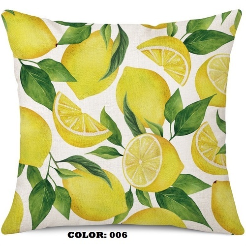 LEMON DESIGN PILLOW CASE/ HM-0332 - COLOR: 006 SIZE 45x45CM LEMON DESIGN PILLOW CASE PILLOW NOT INCLUDED