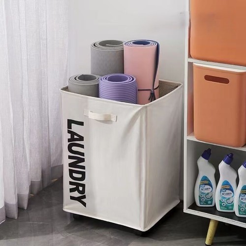 LAUNDRY BASKET / HM-0341 - COLOR: OFF-WHITE SIZE 41x35x58CM LAUNDRY BASKET