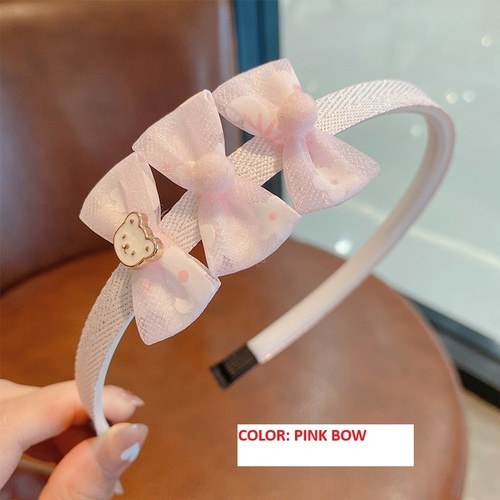 HEADBAND FOR GIRLS / BA-0099 - COLOR PINK BOW