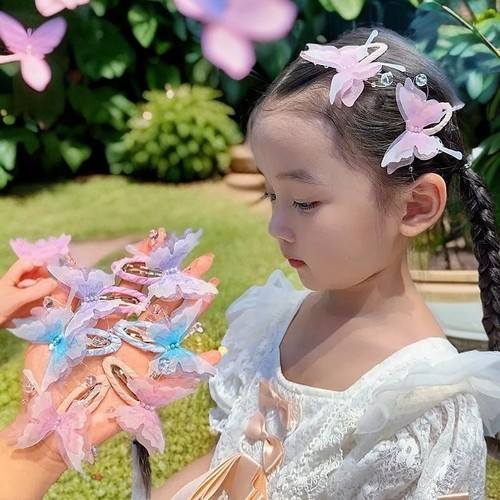 FAIRY BUTTERFLY HAIRPIN / BA-0183 - COLOR PINK
