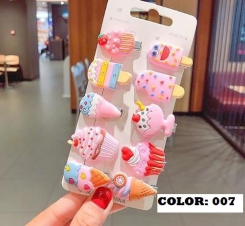 10 PIECE COLORFUL HAIRPINS / BA-0193 - COLOR MIX ICE CREAM