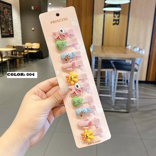 10 PIECES COLORFUL HAIR CLIP / BA-0204 - COLOR MIXED