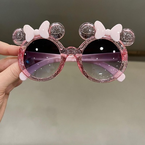 BOW SUNGLASSES FOR GIRLS / BA-0209 - FRAME COLOR: ICE PINK