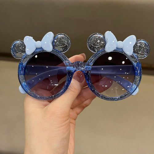 BOW SUNGLASSES FOR GIRLS / BA-210 - FRAME COLOR: ICE BLUE