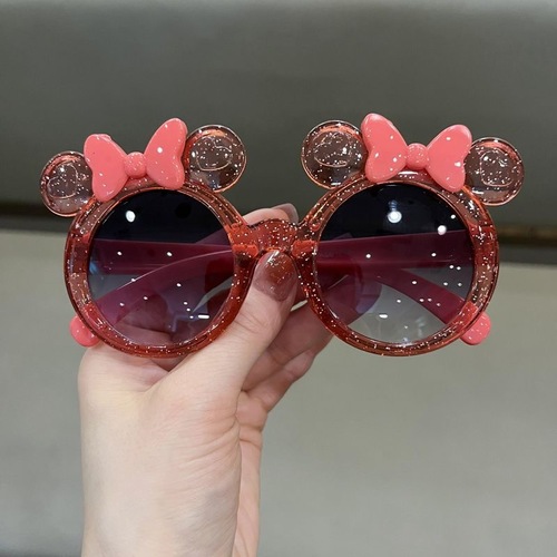 BOW SUNGLASSES FOR GIRLS / BA-211 - FRAME COLOR: ICE RED