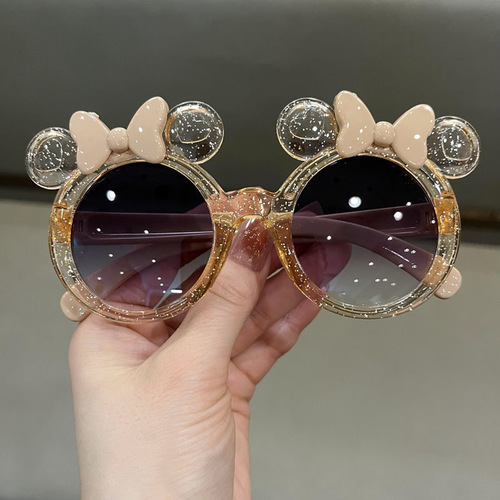 BOW SUNGLASSES FOR GIRLS / BA-0213 - FRAME COLOR: ICE TEA