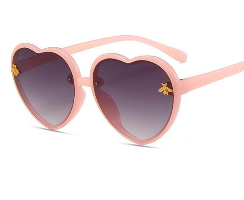 LOVE SUNGLASSES FOR GIRLS / BA-0215 - COLOR: PINK FRAME DOUBLE GRAY