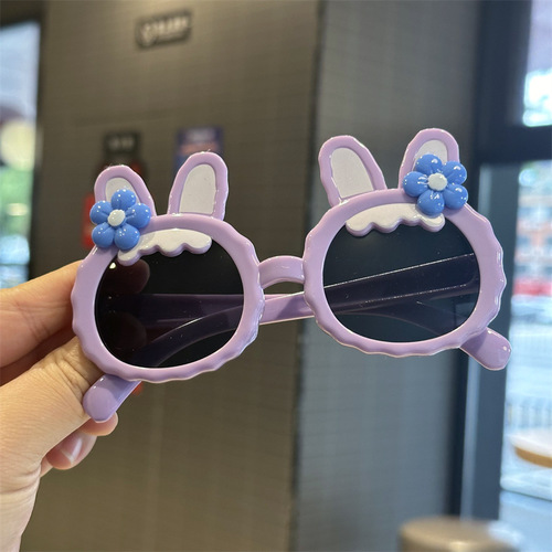 BUNNY SUNGLASSES / BA-0229 - FRAME COLOR: PURPLE (FLOWER RABBIT)