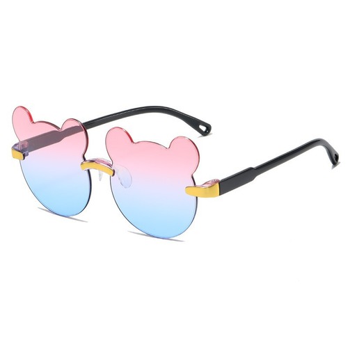 CARTOON SUNGLASSES / BA-0247 - LENS COLOR: PINK ON TOP, BLUE ON BOTTOM