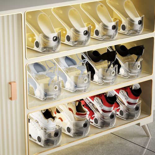 PARTITION SHOE BRACKET / HM-0346 - COLOR: TRANSPARENT GRAY QUANTITY: 12 PIECES