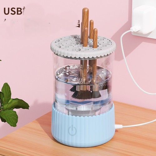 AUTOMATIC BRUSH WASHER / MU-0129 - COLOR: BLUE WAVE MAKE-UP BRUSH, USB PLUG-IN TYPE