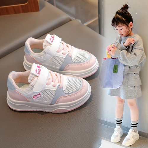GIRL'S RUNNING SHOES / GL-0247 - COLOR PINK AND WHITE SIZE 26