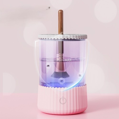 AUTOMATIC BRUSH WASHER / MU-132 - COLOR: PINK WAVE MAKE-UP BRUSH PLUG-IN TYPE