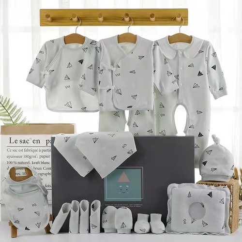 18 PIECE SET BABY'S CLOTHES / BB-0381 - COLOR BLUE NEWBORN TO 3 MONTHS BABY