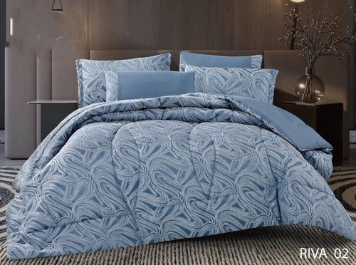 RIVA JACQUARD TWO PIECE QUILT-6 PIECES / HM-0450 - DOUBLE BROCADE 240X260 SHEET 200X200 PILLOWCASE 4