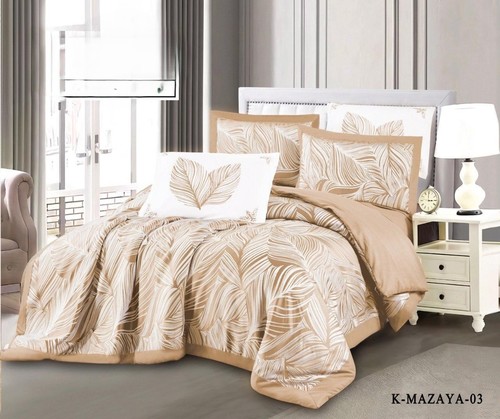 MAZAYA JACQUARD COMFORTER-6 PIECES / HM-0492 - BROCADE DOUBLE 240X260 SHEET 200X200 PILLOW CASE 4