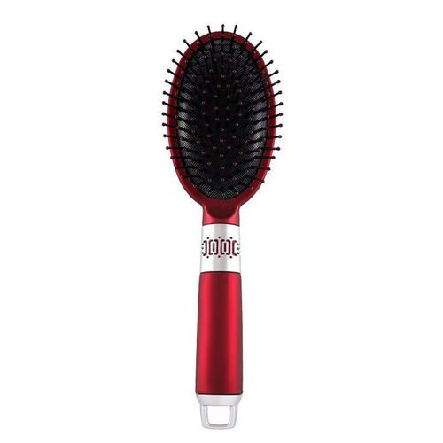 AIR CUSHION COMB / MU-0158 - COLOR: OVAL RED+SILVER