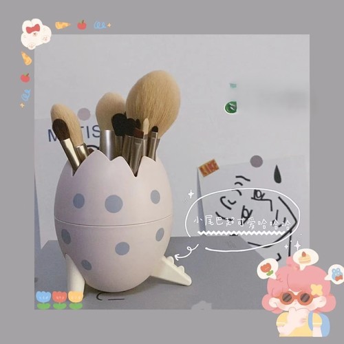 MAKE-UP BRUSH SET / MU-0165 - COLOR: MORANDI 12 NEW MODELS + CUTE DRAGON EGG PEN HOLDER
