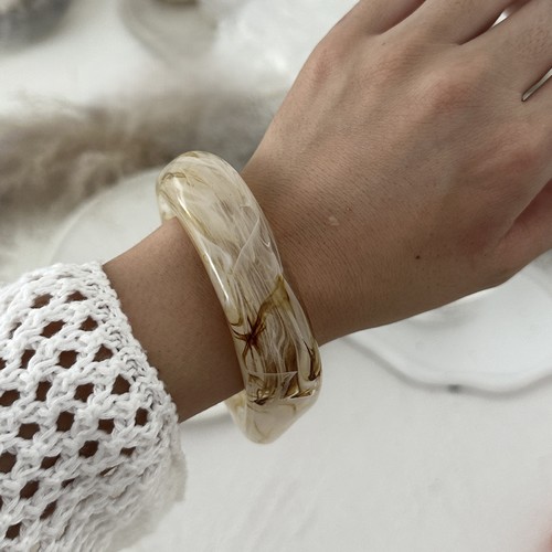ACRYLIC FASHION BRACELET / WA-0239 - PER PIECE COLOR: BEIGE