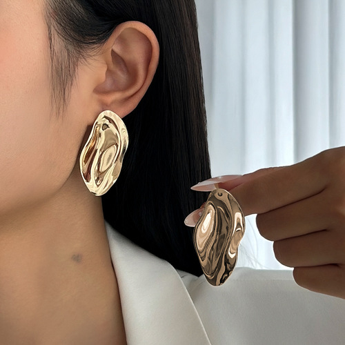 GLOSSY EARRINGS / WA-0266 - COLOR: 06 GOLD (3496)