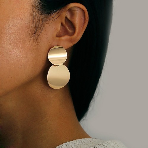 GLOSSY EARRINGS / WA-0271 - COLOR: GOLD (F17951)