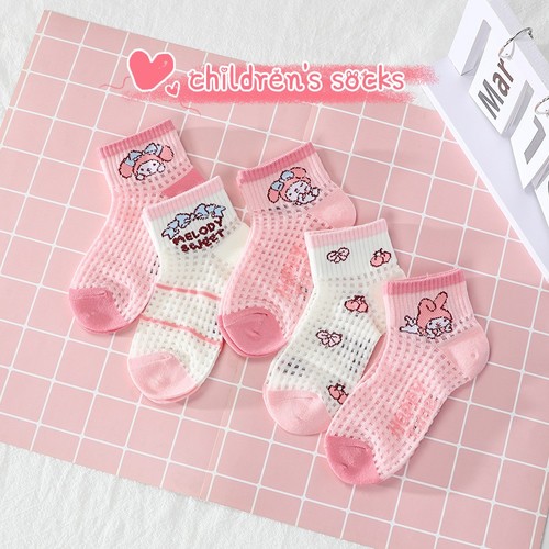 5 PIECE GIRL'S SOCKS / GL-0258 - COLOR MIXED