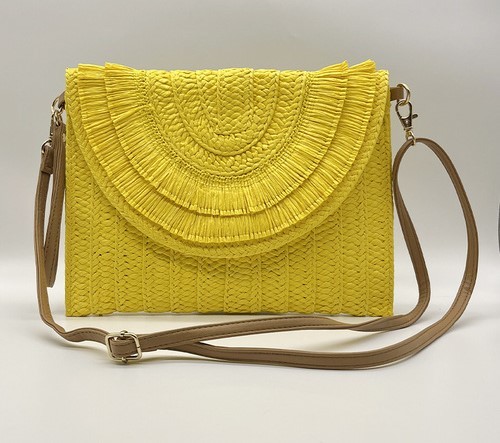 BRAIDED BAG / BG-0016 - Color : Style 5 Yellow Size : 27*21cm