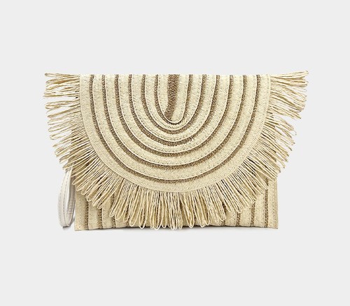 BRAIDED BAG / BG-0008 - Color : off-white (with long chain and short handle) Size : 27*21cm